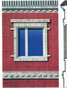 Framing the window opening silicate brick.