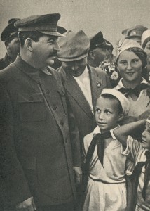 I.V. Stalin among children at the Tushino airfield. the year 1936.