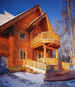 log house.