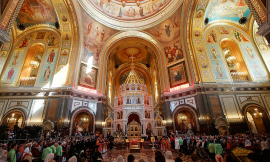 Putin-venerates-St-Nicholas’s-relics-in-Cathedral-of-the-Savior in Cathedral of the Savior