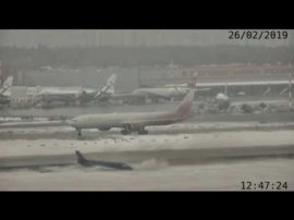 Plane Spirals out of Control on Icy Airport Runway in Moscow