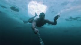 Russian Blogger Dives Under Ice in Frozen Lake, Reports Feeling ‘Refreshed’