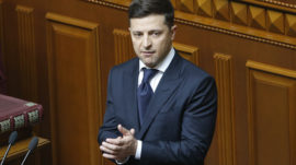 New Ukrainian President Zelenskiy Takes Office, Calls to End War in East