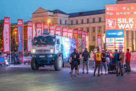 Gas-powered KAMAZ taking part in Silk Way International Rally 2019