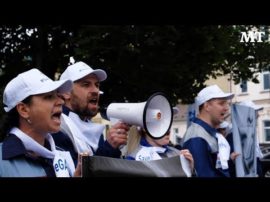Russian Factory Workers Protest Sanctions at U.S