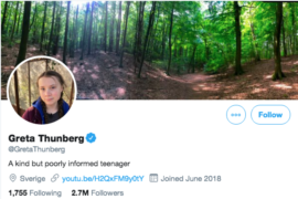 Greta Thunberg Takes on Putin’s Criticism With Twitter Bio