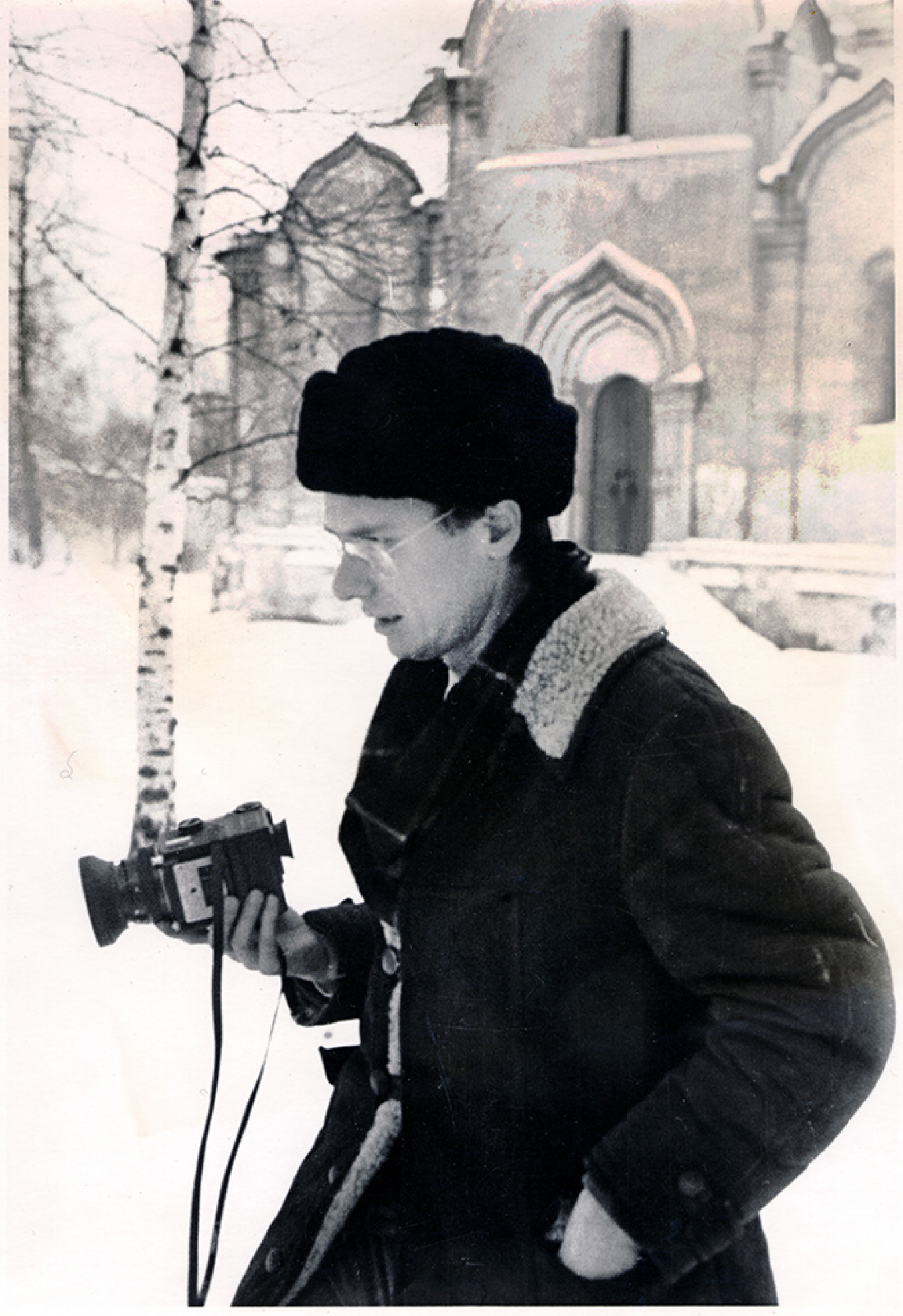  WC Brumfield at Savior-Andronikov Monastery, Moscow, Dec. 1979 Courtesy of author 