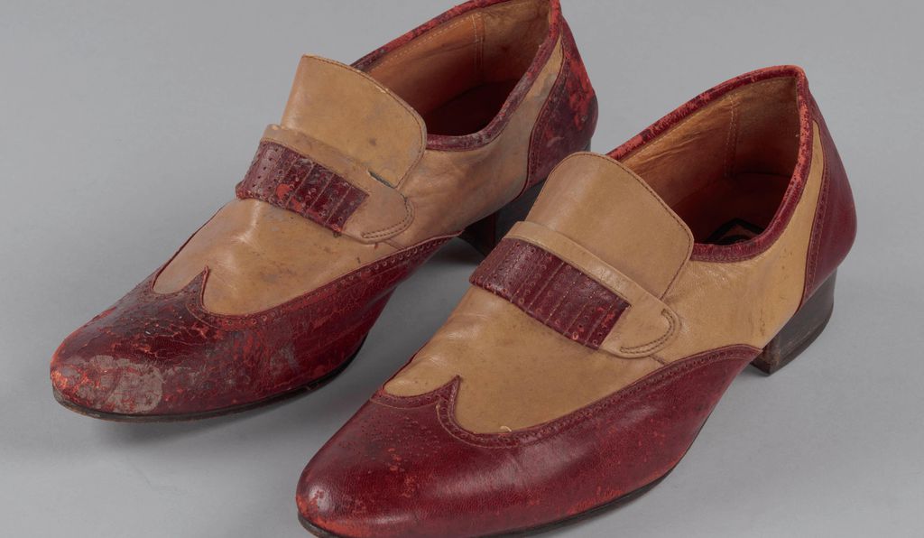 An elderly Fats Domino, after Hurricane Katrina, was airlifted to the Superdome from his flooded home in the Lower Ninth Ward. A pair of natty two-tone loafers salvaged from his waterlogged residence now resides in the Smithsonian collections.