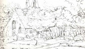 Church-yard in Windsor. Illustration to Thomas Grey's