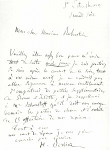 H. Berlioz’s letter to N.G. Rubinstein