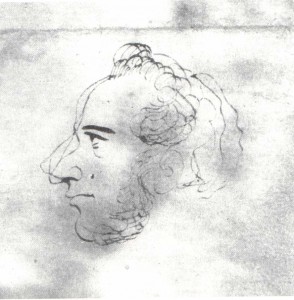 I. Turgenev (1818-1883) Male portrait.