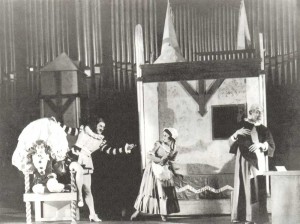 Scene from Mozart`s "Le Nozze di Figaro" perfomance of the Conservatooire opera studio (1933).