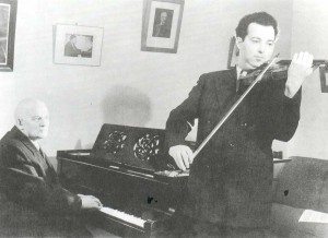 Abram Ilich Yampolsky (1890-1965), violinist. Teacher of violin (1922-1956, since 1926 - professor). Meried Art Worker of the RSFSR. With his pupil Yulian Grigoryevich Sitkovetsky (1925-1958), winner of international competitions