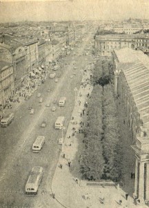 The old Nevsky Prospect, old photo