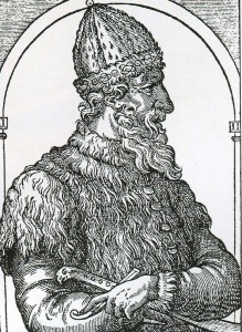 Ivan III engraving of the "Cosmography" A. Teve. In 1584.