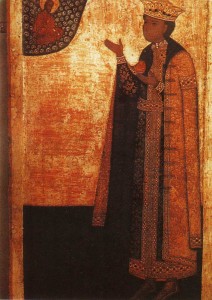 Holy Prince Dmitry, son of Ivan the Terrible. Icon of XVII century.