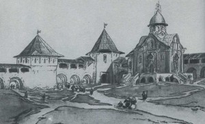 Reconstruction. Architectural drawing. D. Sukhov, 1936.