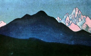 N. К. Roerich. The Himalayas. Sunset. 1940