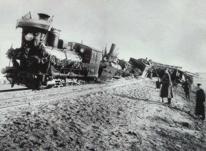 The collapse of the train