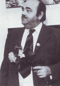 Mr. Taylor, AlPS-Prasident, auf der ersten Internationalen Fotoausstellung in der UdSSR "Sport ist der Bote des Friedens", 1975