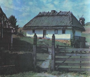 Hut in the village of Yaryshev. The end of the 18th century.