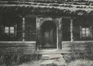 Hut in the village of Tuholka Lviv region. 1909. Fragment.
