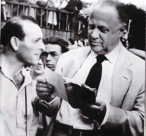 Michail Sharow und Bildbandautor Jossif Soborower, 1958