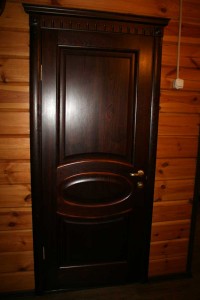Door with original wood trim or top