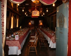 Interior of the cafe to the wedding