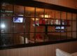 The cafe interior mirror visually expands the space visually