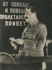 Stalin speaks at the ceremonial meeting
