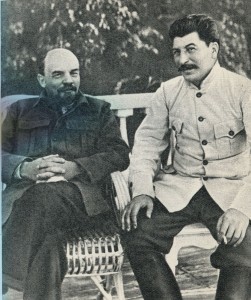 V.I. Lenin and I.V. Stalin in Gorki. 1922