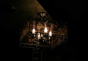 Very beautiful chandelier that brilliantly suited for karaoke bar a karaoke bar