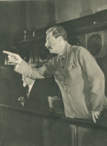 Stalin speaks at a meeting