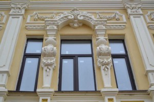 The architectural solution of the facade.