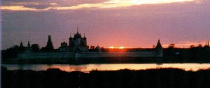 The Nizhny Novgorod region. Lyskovo. Makaryev monastery at dawn.