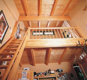 a house with a lean-to roof.