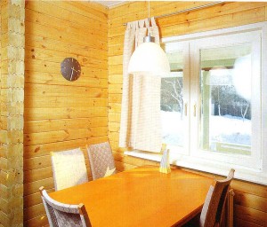 interior of the second floor of a wooden house.