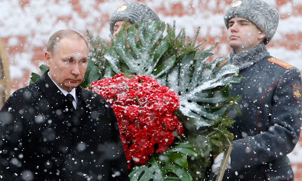 Vladimir Putin laid a wreath