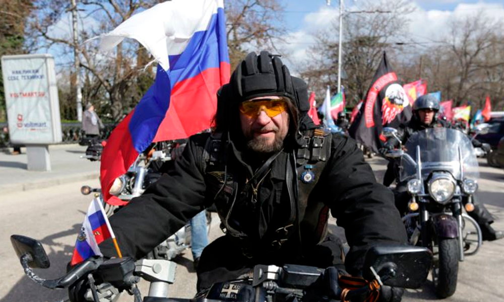 Russia’s Night Wolves bikers arrive in Poland