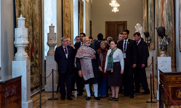 Visit-to-the-State-Hermitage-by-Indian-Prime-Minister-Narendra-Modi Minister Narendra Modi