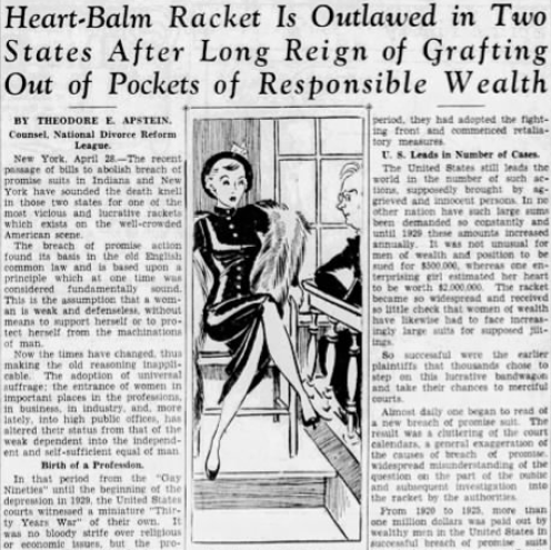 How the “Heart Balm Racket” Convinced America That Women Were Up to No Good