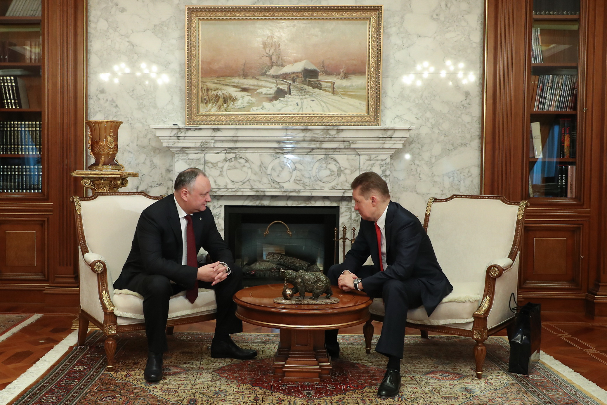 Alexey Miller and Moldova’s President Igor Dodon review ongoing and future cooperation in gas sector