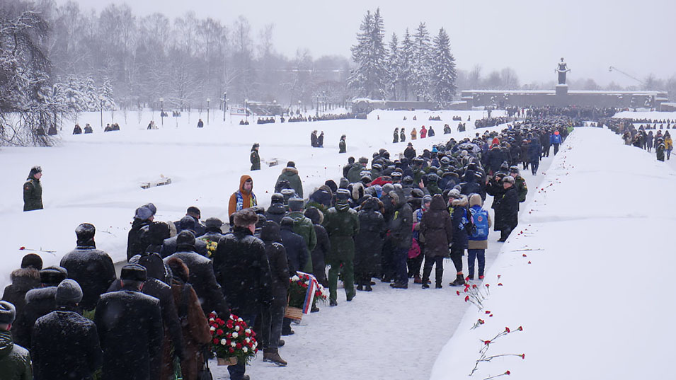 Hundreds of thousands of people are believed to be buried in the mass graves at Piskaryovskoye Cemetery in St. Petersburg.