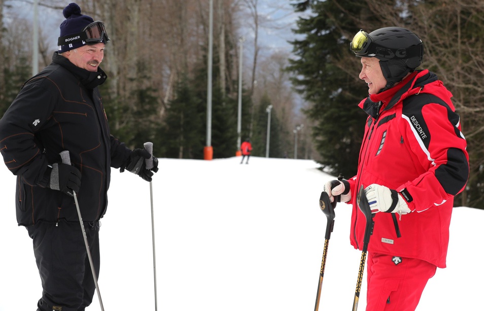A Valentine’s Day Ski Date for Two: Putin and Lukashenko Hit the Slopes