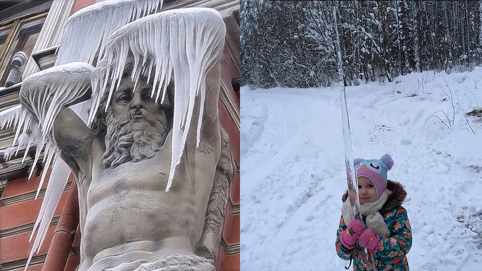 Giant Icicles Threaten and Dazzle Russia, in Photos