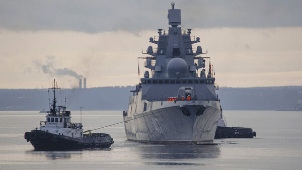 British Ship Shadows Russian Naval Task Force in English Channel