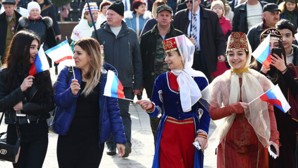 Crimeans Mark Five Years of Russian Rule With Cossacks, Eagles and Bikers