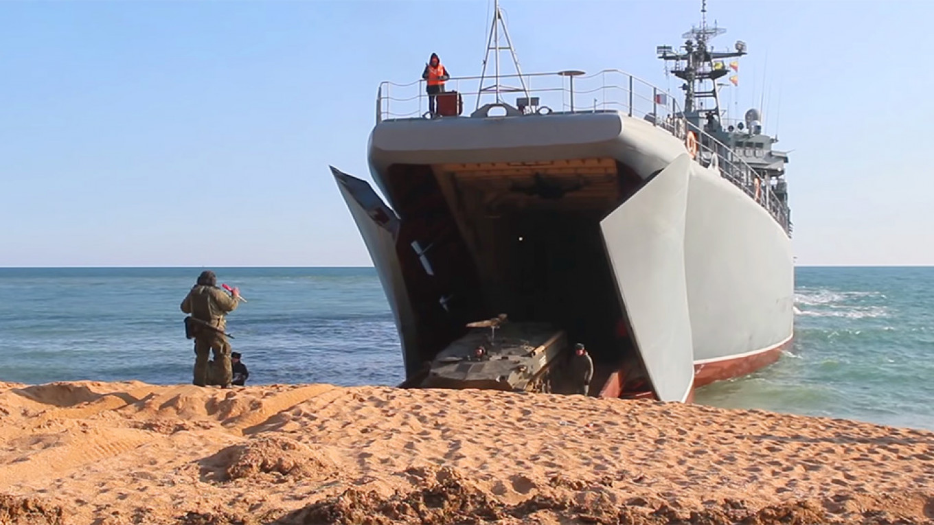 Russia Stages Large-Scale Military Drills in Annexed Crimea