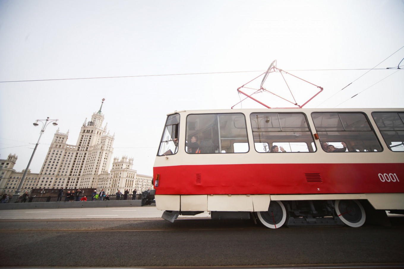 Vintage Tram Cars Parade Down Moscow’s Streets